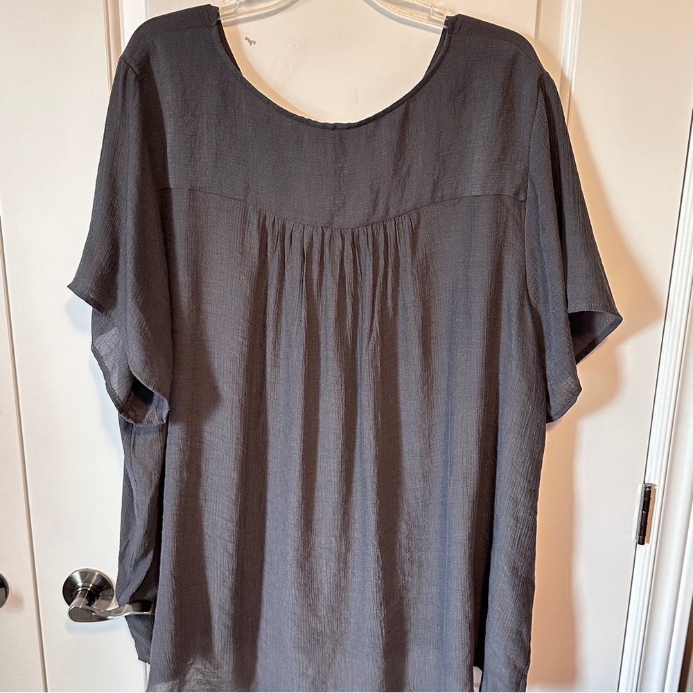 NWT LulaRoe Shannah V-neck button blouse 3XL - Picture 2 of 11
